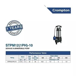 Crompton STPM12(1PH)-11 1 HP Sewage Submersible Pump