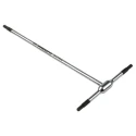 Facom Metric T-Handle Hex Key, Hex Size 3 mm, Chrome Vanadium Steel, Chrome Finish 84TC.3