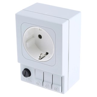 STEGO DIN Rail Mount 1 Gang Light Grey Indoor Plug Socket, Type F, 230V, 6.3A SD035