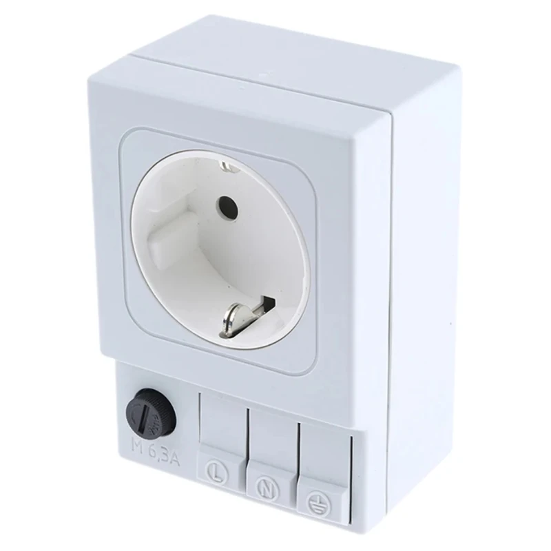 STEGO DIN Rail Mount 1 Gang Light Grey Indoor Plug Socket, Type F, 230V, 6.3A SD035