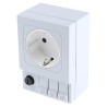 STEGO DIN Rail Mount 1 Gang Light Grey Indoor Plug Socket, Type F, 230V, 6.3A SD035
