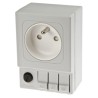 STEGO 6.3A Light Grey 1 Gang DIN Rail Mount Plug Socket Type E SD035