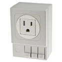 STEGO 15A Light Grey 1 Gang Plug Socket DIN Rail Mount NEMA 5-15R SD035