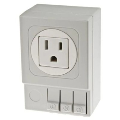 STEGO 15A Light Grey 1 Gang Plug Socket DIN Rail Mount NEMA 5-15R SD035