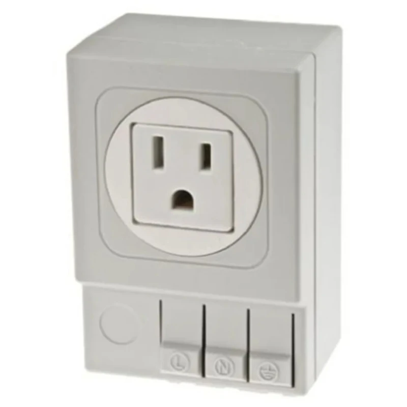 STEGO 15A Light Grey 1 Gang Plug Socket DIN Rail Mount NEMA 5-15R SD035