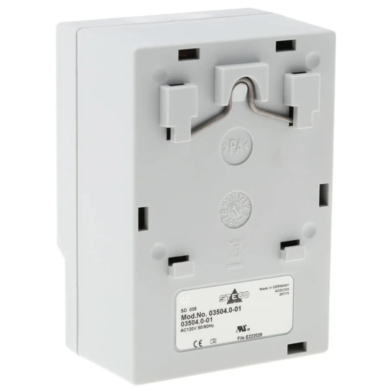 STEGO 15A Light Grey 1 Gang Plug Socket DIN Rail Mount NEMA 5-15R SD035