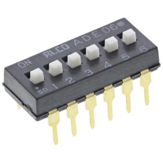 TE Connectivity Rotary Coded DIP Switch Through Hole Mount Extended Slide Actuator ADE06A04
