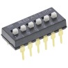 TE Connectivity Rotary Coded DIP Switch Through Hole Mount Extended Slide Actuator ADE06A04