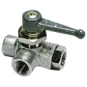 Legris Sand Blasted Nickel Plated Brass Threaded BSPP Female 1/4 in Port Size Ball Valve 0452 06 13