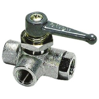 Legris Sand Blasted Nickel Plated Brass Threaded BSPP Female 1/4 in Port Size Ball Valve 0452 06 13