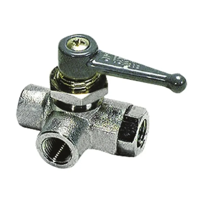 Legris Sand Blasted Nickel Plated Brass Threaded BSPP Female 1/4 in Port Size Ball Valve 0452 06 13