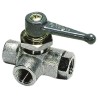Legris Sand Blasted Nickel Plated Brass Threaded BSPP Female 1/4 in Port Size Ball Valve 0452 06 13