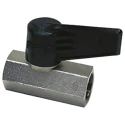 Legris Nickel Plated Brass Threaded BSPP Threaded Ball Valve 1/4 in, Polymer Handle, Max 12 bar, 80°C 0492 04 13