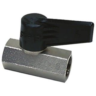 Legris Nickel Plated Brass Threaded BSPP Threaded Ball Valve 1/4 in, Polymer Handle, Max 12 bar, 80°C 0492 04 13