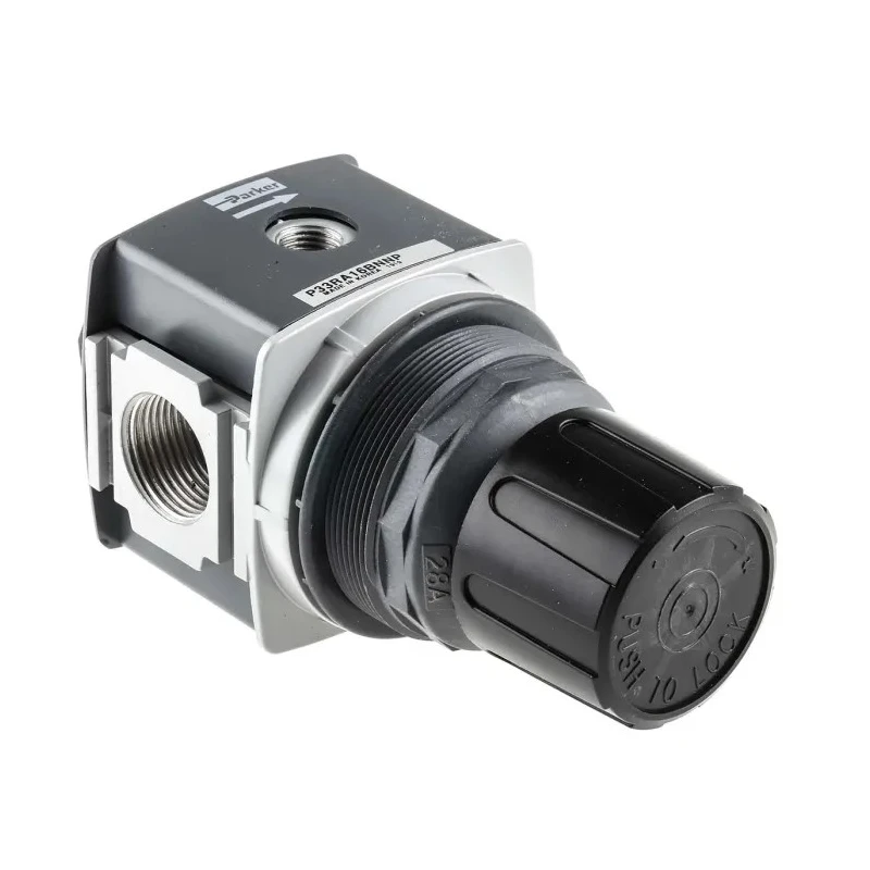 Parker 3/4 in G Pneumatic Regulator 20 bar Maximum Operating Pressure 212 SCFM Flow Rate Aluminium Body P33RA16BNNP