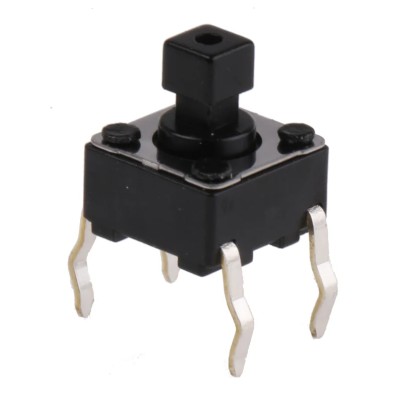 Omron Black Tactile Switch Stem SPST 50mA 12 V dc 7.3 mm Through Hole SKHHCWA010