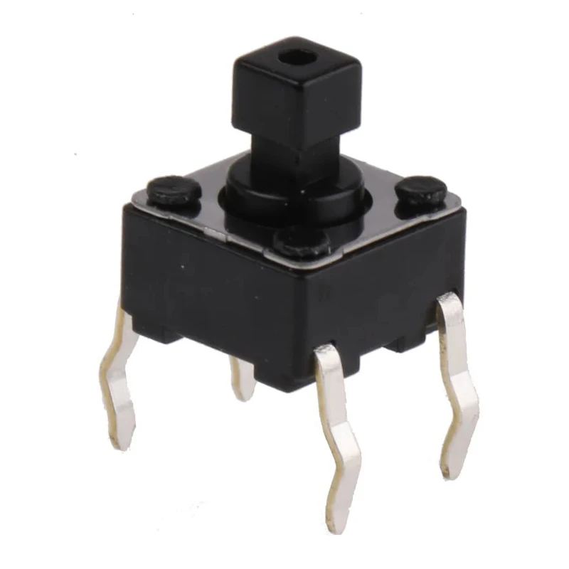 Omron Black Tactile Switch Stem SPST 50mA 12 V dc 7.3 mm Through Hole SKHHCWA010
