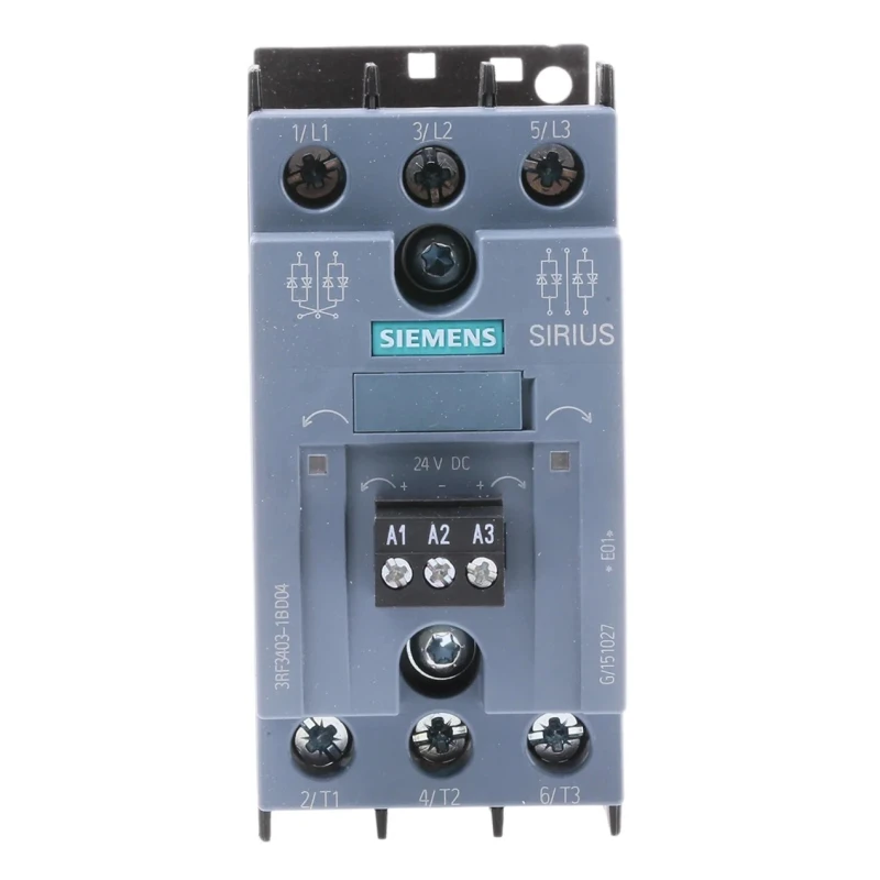 Siemens 3RF34 Series Solid State Relay 3.8 A Load, DIN Rail Mount, 480 V AC Load, 30 V DC Control 3RF3403-1BD04