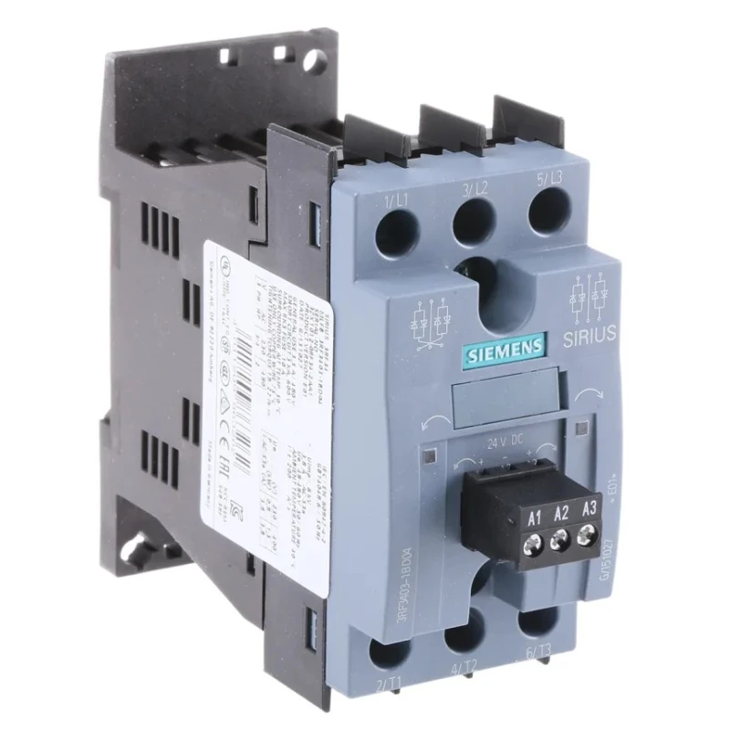 Siemens 3RF34 Series Solid State Relay 3.8 A Load, DIN Rail Mount, 480 V AC Load, 30 V DC Control 3RF3403-1BD04