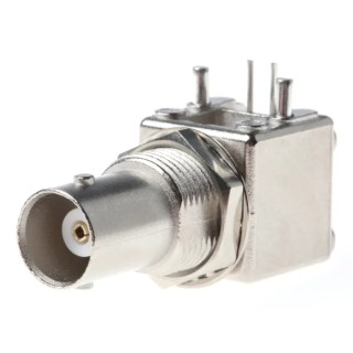 Molex 73148 Series Coaxial Connector PCB Female BNC Miniature 50 Ω 2GHz Right Angle Through Hole 73171-4360