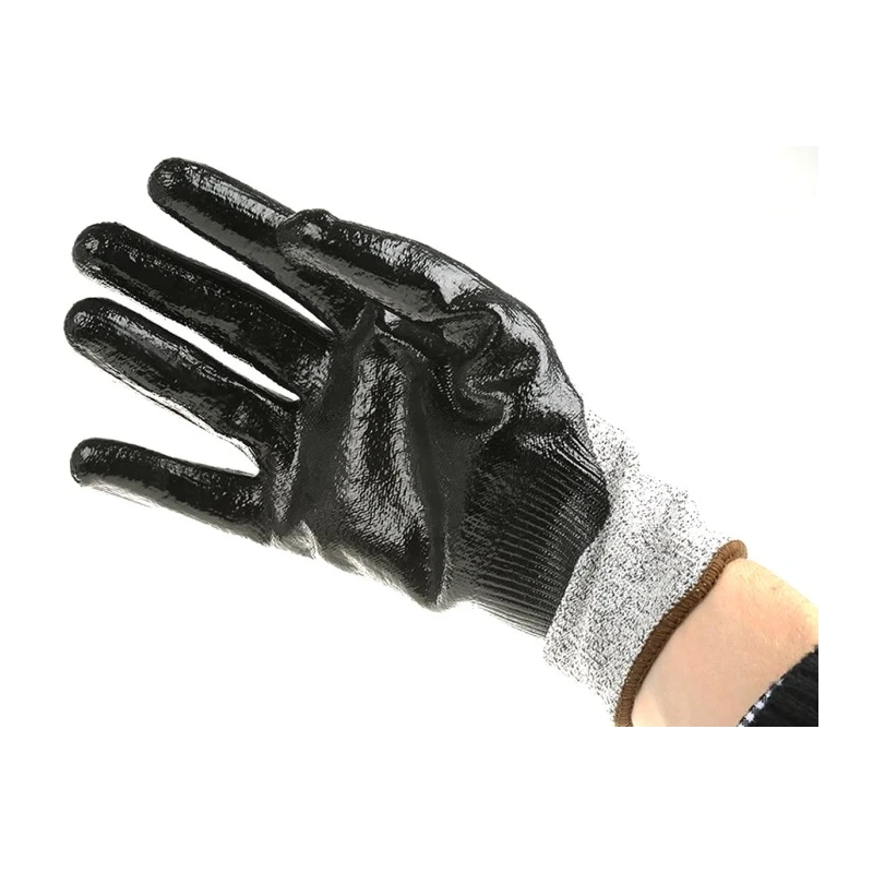 Polyco Healthline Black Nitrile Coated Work Gloves Size 9 GH370