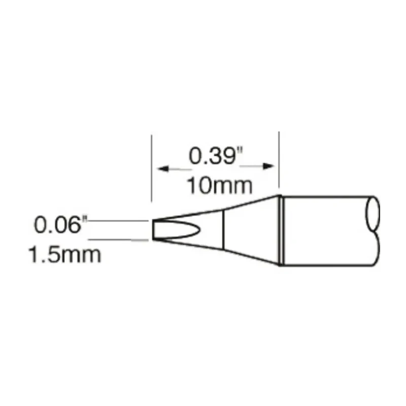 Metcal Soldering Iron Tip 1.5 mm Chisel Tip Width, 10 mm Length SCP-CH15