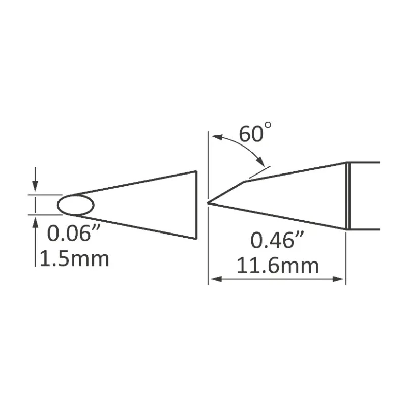 Metcal Soldering Iron Tip Hoof Shape 1.5 mm Width 11.6 mm Length SFP-DRH615