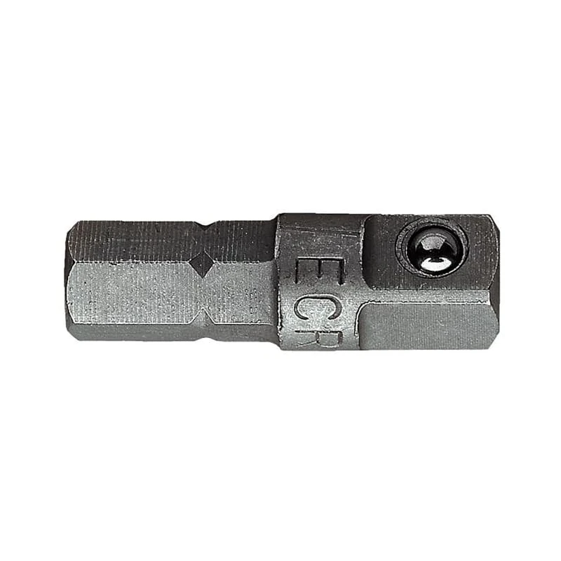 Facom 1/4 in Square Socket Adapter, Chrome Finish, Steel, 25mm Overall Length ECR