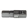 Facom 1/4 in Square Socket Adapter, Chrome Finish, Steel, 25mm Overall Length ECR