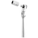 Facom 1/4 in Square Socket Adapter, Chrome Finish, Steel, 25mm Overall Length ECR