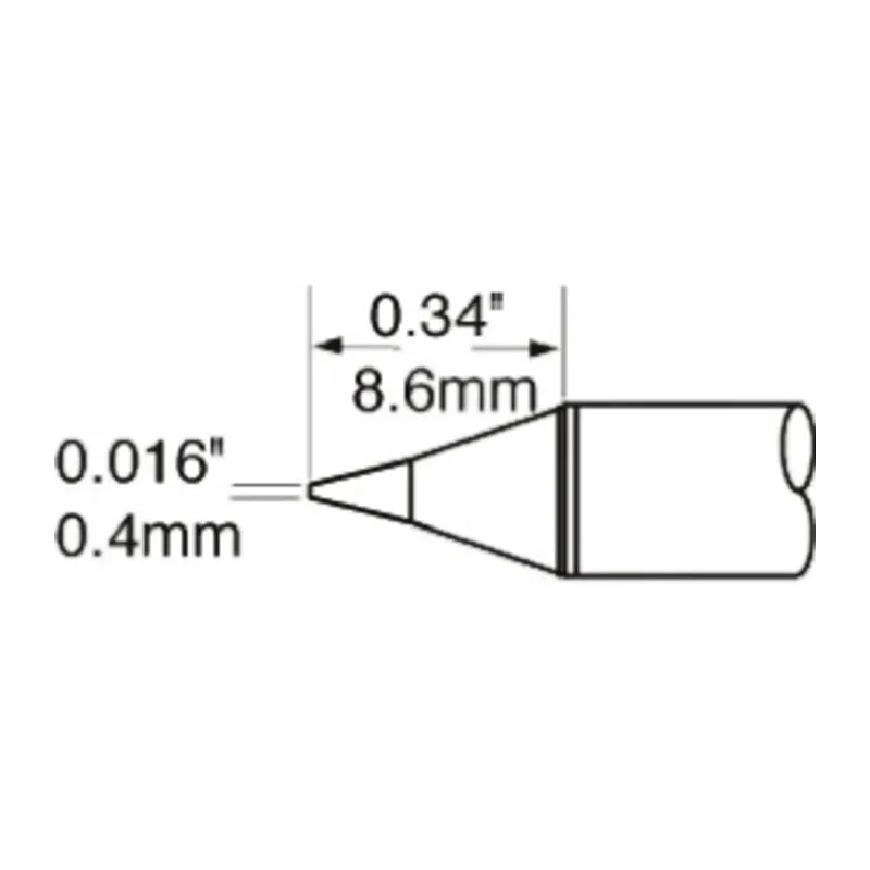 Metcal Soldering Iron Tip SCP-CN04 0.4 mm Conical 8.6 mm Length for MFR-H1-SC2