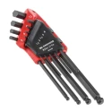 Facom 9 Piece L Metric Hex Key Set, Long Arm, Silicon Steel, Polished Phosphate Finish, Hex Sizes 1.5 mm to 10 mm 83SH.JP9APF