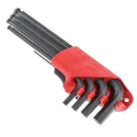 Facom 9 Piece L Metric Hex Key Set, Long Arm, Silicon Steel, Polished Phosphate Finish, Hex Sizes 1.5 mm to 10 mm 83SH.JP9APF