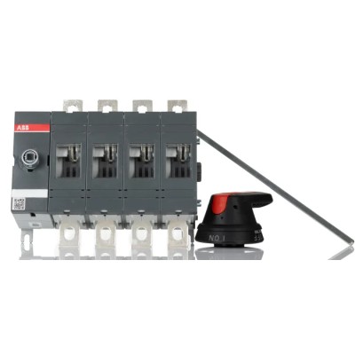 ABB 4-Pole Base Isolator Switch IP65, 200A, 144 kW, 3-Phase, Lug Terminal OT160EV04P 1SCA120521R1001