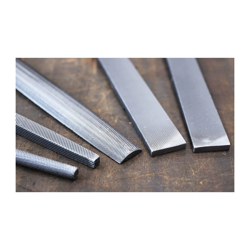 Bahco Engineers File Set, Bastard Cut, Square and Round Profiles, 200 mm Length, Handle Included, Model 1-478-08-1-2