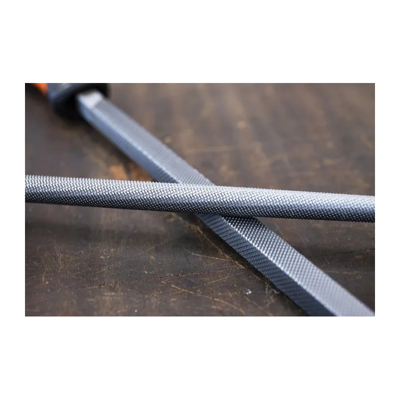 Bahco Engineers File Set, Bastard Cut, Square and Round Profiles, 200 mm Length, Handle Included, Model 1-478-08-1-2