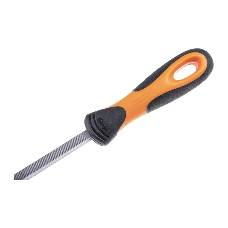 Bahco Engineers File Set, Bastard Cut, Square and Round Profiles, 200 mm Length, Handle Included, Model 1-478-08-1-2