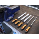 Bahco Engineers File Set, Bastard Cut, Square and Round Profiles, 200 mm Length, Handle Included, Model 1-478-08-1-2