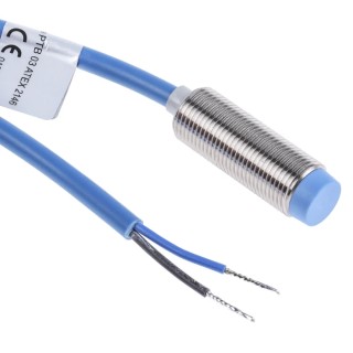 Baumer Threaded Barrel Inductive Proximity Sensor M12 x 1, NAMUR Output, 30 V DC, 4 mA, Detection 4 mm, IP67 IFRM 12X9103