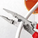 Knipex Combination Plier 200mm Overall, VDE 1000V Insulated Tool Steel Chrome Finish 13 86 200