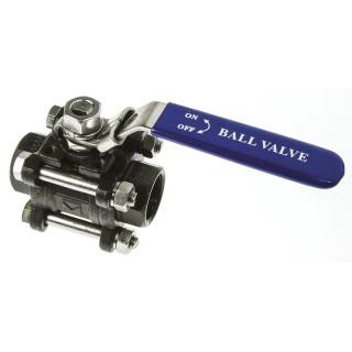 RS PRO Stainless Steel Threaded Full Port Ball Valve BSPP 3/4 in, 69 Bar, 230°C 764-4238