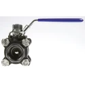 RS PRO Stainless Steel Threaded Full Port Ball Valve BSPP 3/4 in, 69 Bar, 230°C 764-4238