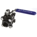 RS PRO Stainless Steel Threaded Full Port Ball Valve BSPP 3/4 in, 69 Bar, 230°C 764-4238