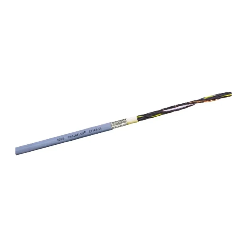 Igus Chainflex CF140.UL Control Cable, 4 Cores, 1mm² 17 AWG, Screened, 25 m Length, Thermoplastic Elastomer CF140.10.04.UL