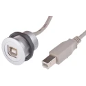 HARTING USB Cable Female USB Type B to Female USB 2.0 with Grey Polyamide Jacket 3m 09454521914