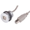 HARTING USB Cable Female USB Type B to Female USB 2.0 with Grey Polyamide Jacket 3m 09454521914