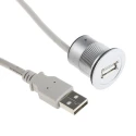 HARTING USB Cable Female USB Type A to Female USB 2.0 Connector Silver Polyamide Jacket 500mm 09454521920