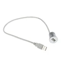 HARTING USB Cable Female USB Type A to Female USB 2.0 Connector Silver Polyamide Jacket 500mm 09454521920