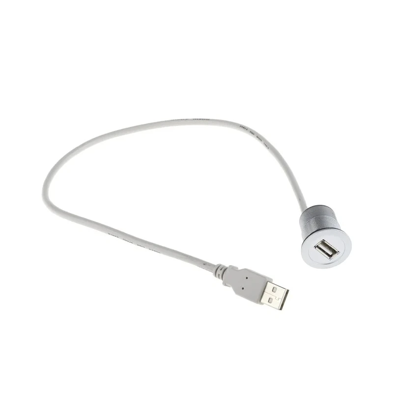 HARTING USB Cable Female USB Type A to Female USB 2.0 Connector Silver Polyamide Jacket 500mm 09454521920
