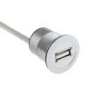 HARTING USB Cable Female USB Type A to Female USB 2.0 Connector Silver Polyamide Jacket 500mm 09454521920